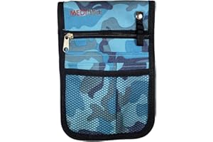 MEDILINE-UK Nurse vet pouch waist bag pocket pick organiser. Adj. belt. Blue Camouflage.