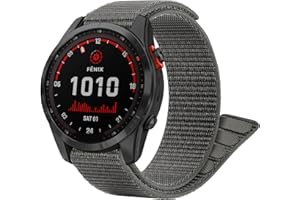 SONGSIER Pasek na rzep do zegarka Garmin Fenix 7S, Fenix 6S, Fenix 5S, 7S Solar, Fenix 6S Pro, Fenix 5S Plus, Descent MK 2S, Instinct 2S, D2 Delta S, 20 mm, regulowany, pleciony, nylonowy, na nadgarstek