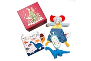 Richgv Babybuch Baby Spielzeug ab 0 3 6 12 Monate, Dinosaurier Spielzeug Baby,Knisterbuch Baby Stoffbuch Fühlbuch Baby,Baby Erstausstattung Neugeborene Geschenk 3 Stück