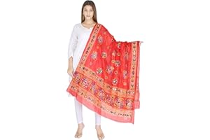 Craft Trade Dupatta for Indian Wear - Rajasthani Ethnic Hand Embroidered Mirror Embellished Party Wear Hippie Boho Clothing Bollywood Outfits Clothes
