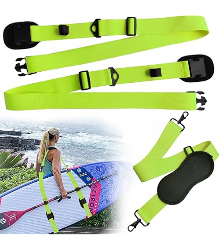 Sangle Surf QWORK® Sangle De Transport Pour Paddleboard, Sangle Réglable Pour Planche De Sup, Sangle De Planche De Surf, Pour Kayak, Paddle Board, Canoë Sangle Kayak