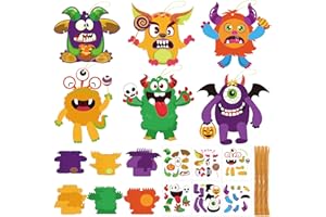 JULBEAR Monster Bastelsets Kinder, 26 Halloween Kreativsets zum Basteln Halloween Basteln Kinder Kreative Bastelhandwerk für Mädchen Jungen Halloween Geburtstag