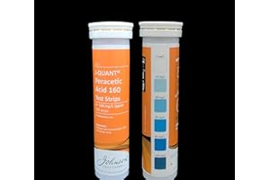 TEST ALL WATER Testallwater - Peracetic Acid 0-50 Test Strips | Quick & Reliable Measurement | Ideal for Food, Beverage, Healthcare | Pool Water Testing Kit | 100 Pack, PE, PS