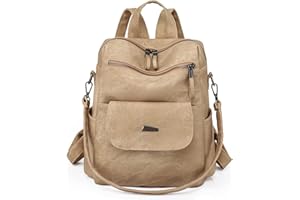 Puwuzixi Frauen Rucksack Wasserdicht Anti-Diebstahl Leichtgewicht PU Mode Reisen Mehrzweck Cabrio Geldbörse Umhängetasche Handtasche Rucksack