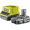 Ryobi RC18120-113 18V ONE+ Lithium 1.3Ah Battery & Charger Hyper Green