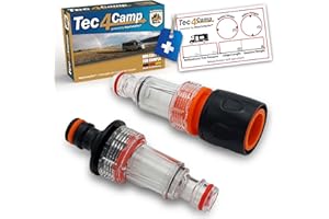 MaJoCompTec® DUOCLEAN Kit de filtre à eau | Préfiltre pour nettoyeur haute pression | Filtre à saleté avec insert filtrant 0,15 mm | Accessoires de camping-car, caravane, bateau, jardin (kit de