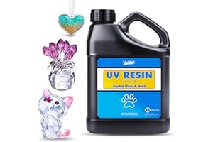 VIVIDYE Resina UV Trasparente 500g - Colla UV Dura per Gioielli, Fai-da-te, Artigianato, Resina Epossidica Trasparente Senza Bolle per Stampi, Colate e Pitture
