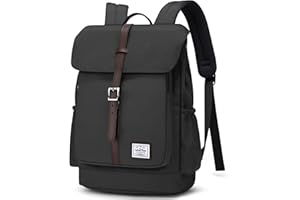 Wind Took Mochila Mujer Casual Mochila para Portatil Mujer 14 Pulgadas Mochilas Escolares Mujer Mochilas de Universiteria Colegio Trabaja Viaje 28x16x37CM Negro