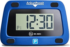 Parkwächter v0 Elektroniczna tarcza parkingowa z dopuszczeniem do ruchu drogowego – automatyczny zegar parkingowy zgodnie z niemieckim prawem o ruchu drogowym – kolor niebieski – 111 x 72 x 25 mm