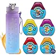 Robinsons Squash Mini Juice Drops & Infinite Emblems Water Bottle Bundle - Concentrate Water Flavouring With 750ml Bottle & 5 x 66ml Variety Pack Sugar Free