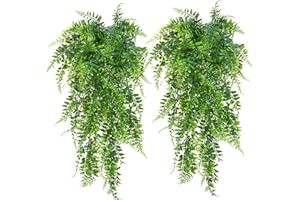 XONGSYUE Planta Artificial Colgante, 2 Piezas Plantas Artificiales Decorativas, Jardin Vertical Artificial, Plantas Artificiales Decorativas Pequeñas, Hiedra Artificial Helecho Colgante para Fiestas, Cafés