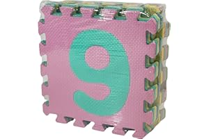 SICIGNANO CASALINGHI INGROSSO CASALINGHI ARREDO GIARDINO HOTELLERIE Sicignano | Tappeto Puzzle Morbido Bambini 10 Pezzi con Numeri Colorati 29,5x29,5 cm – Gioco Educativo Sicuro in Schiuma Sintetica per Stanza Giochi, Nido, Asilo e Cameretta (Numeri)