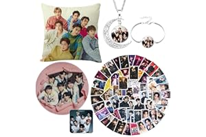 TUYINES ENHYPEN zestaw upominkowy dla fanów, ENHYPEN ENHYPEN zestaw upominkowy dla fanów, ENHYPEN poszewka na poduszkę, naklejki ENHYPEN, naszyjnik, podkładka pod mysz, magnesy na lodówkę