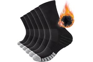 PULIOU Thermosocken Herren Damen Winter Warme Socken Dicke Atmungsaktiv Wintersocken Wandersocken Baumwolle Laufsocken Sportsocken Arbeitssocken 43-46 39-42 47-50 35-38