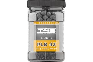 T4E Lot de 500 billes de paintball PLB 43 - Calibre 0,43 - Polyballs - Grises