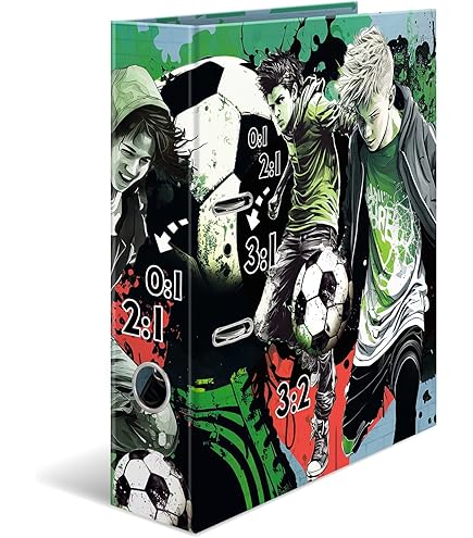 Cartellina Portadocumenti HERMA ArtLine Calcio - DIN A4, Con Elastico, Per Scuola E Ufficio