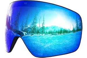 Dizokizo Magnetic Ski Goggles with UV400 Protection - Anti-Fog OTG Snow Goggles for Men & Women Snowboarding & Skiing