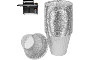WEBROIL 30 Packungen BAC608 Fetteimer Liner für Traeger Timberline und Timberline XL Pelletgrills, Traeger Lronwood, Lronwood XL Einweg-Grilleinsatz, Traeger Flatrock Zubehör Tropfschaleneinlagen