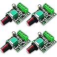 RUNCCI-YUN 4pcs DC 12v PWM motor speed controller,1.8V 3V 5V 6V 12V 2A Speed Adjustable Switch Module, Variable Voltage Regulator Dimmer Governor Switching Build with LED Indicator and Switch Function