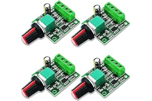 RUNCCI-YUN 4Pcs 1.8v 3v 5v 6v 7.2v 12v 2A PWM Contrôleur De Vitesse Régulateur de Tension du Moteur à Courant Continu,Régulateur de Volt LED Gradateur,Commutateur de Commande réglable