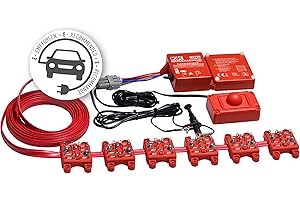 ‎K&K K&K M9700 - Das AUTARKE Marderabwehrgerät: Marderabwehr Ultraschall + Hochspannung (autark) batteriebetrieben, wasserdicht, 6 verschiebbare +/- Bürsten, 360°-Ultraschall, Sicherheitsmotorhaubenschalte