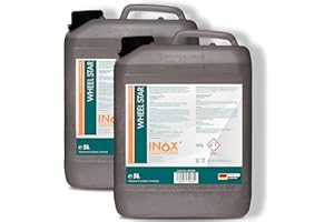‎INOX-LIQUIDSYSTEMS INOX® Felgenreiniger 2 x 5L - Hocheffektiver Reiniger für lackierte Stahl-, Chrom- & Alufelgen - Entfernt schnell & zuverlässig hartnäckigen Schmutz & Rost - Ideale Felgenpflege in Profiqualität
