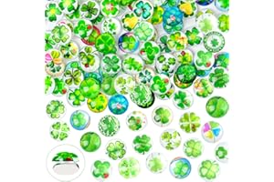 EUES 120 piedras de cristal coloridas de trébol de cuatro hojas, 12 mm, trébol de la suerte, piedras de cristal de colores mezclados, piedras de la suerte, piedras decorativas para manualidades