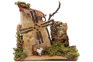 HOLYART Molino de Viento eléctrcio de 1,2W con Ovejas