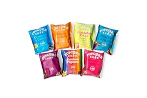 Popcorn Shed - 7 saveurs de Pop-Corn Célébration, Snacks Naturelles, Le cadeau parfait de pop-corn gourmet, Parfait pour les Soirées Cinéma (7 sacs)