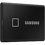 Samsung T7 Touch Portable SSD - 500 GB - USB 3.2 Gen.2 External SSD Metallic Black (MU-PC500K/WW)