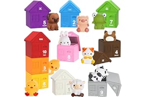 Tosekry Animales Juguetes Niños 1 2 3 Años, 20 Piezas Animales Granja Juguetes Niños 1 Año, Montessori Marionetas de Dedos Juguetes Bañera Juguetes Bebes 6-12 Meses