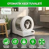 Kiwi KiwiPets Akıllı Kedi Tuvaleti Otomatik Kedi Tuvalet 60L &ndash; Geniş İ&ccedil; Hacim, Koku Giderici &Ouml;zellik (Beyaz)