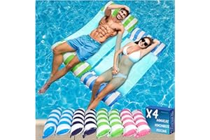 AQUADELOS X2 Hamaca Piscina Flotante o Colchoneta Rejilla Piscina. Tamaño para Adultos. Hinchable Piscina. Flotadores 4 En 1 De Uso Múltiple para Natación, Estirar, Descanso, Diversión.