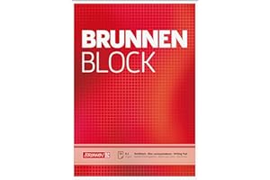 ‎BRUNNEN Brunnen 1052728 Briefblock / Schreibblock / Der Brunnen Block (A4, kariert, 50 Blatt, 70 g/m²)
