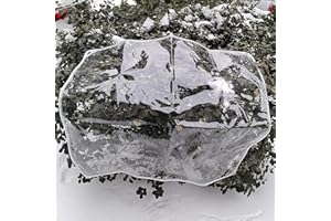 Cvter 1×3m Lona Transparente Impermeable - 14 Mil de Espesor Lona de Vinilo Resistente al Agua con Ojales, Multiusos Invernadero, Porches Exteriores, Balcón, Jardín, Vivero contra la Lluvia