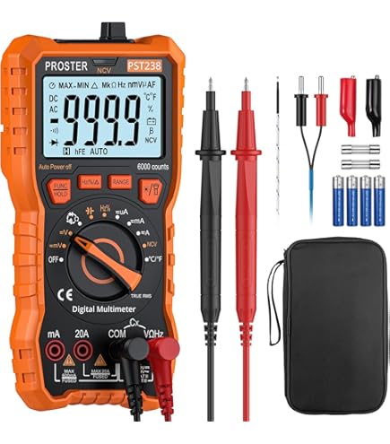FNIRSI-S1 Multímetro digital, Resistência à Tensão, Diodo Capacitância, NCV Hertz Live Wire Tester, Termopar, 9999 Contagens  1420