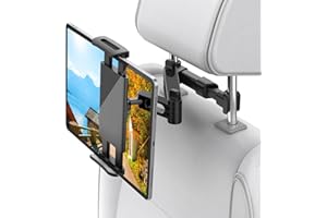 SHAWE Adjustable Tablet Holder Car, Fappen Universal Tablet Holder: Car Headrest Mount for Pad Air Mini 2 3 4, Pad 2018 Pro 9.7, 10.5, Fire Kids 7 10, Kindle, Phone and Tablet with 4.4~11 inch