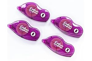 CRAFTER'S COMPANION Crafters Companion Adhesive Glue Tape Roller - Long Lasting 22m Length - Permanent - 4pc Bundle Pack - Great for Crafting, Card Making & Scrapbooking