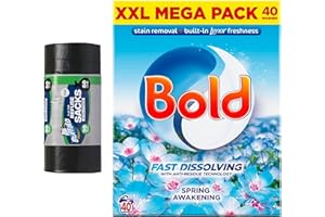 Katsy Style Bold Spring Awakening Washing Powder 2kg 40 Washes + Buffalo Flat Top Ultra Strong Refuse Sacks 50l 30 Pack