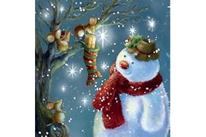 Noel Tatt Charity Christmas Cards Pack of 10 - Assorted Designs - 2 x 5 Snowman & Stocking Designs - Festive Christmas Cards Multipack - In Aid of UK Charities