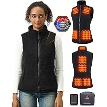 GOTOBI Beheizte Weste Damen mit 16000 mAh 7,4 V Akku, ergonomischem Heizsystem, intelligenter Temperaturregelung, Heizweste für Damen