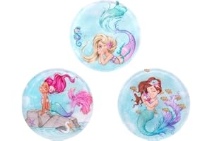 Belmil Patches mit Klettverschluss Set 3-teilig- kompatibel mit Schulranzen Comfy/Smarty/Mädchen Meerjungfrau (336/B Mermaid)