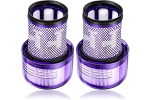 CHUANCHENG 2 x HEPA Ersatzfilter für Dyson V12 Detect Slim Staubsauger für Dyson V12 Slim Absolute Extra/Total Clean/Fluffy Zubehör Hinterer Filter Ersatzteil 971517-01