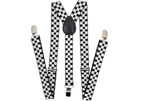 The Fancy Dress Mens Braces - Heavy Duty Fully Adjustable Elasticated Y-Back Men's Suspenders Braces For Trousers Wedding Casual Wear UK