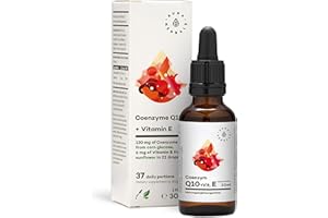 ‎AURA HERBALS AURA HERBALS® Coenzym Q10 + Vitamin E Flüssig 30ml - 900 Tropfen - NATÜRLICHES PRODUKT 100% – Vegan - Antioxidativen Eigenschaften - Hohe Bioverfügbarkeit