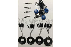 TFS Angling Pellet Waggler connection kit 6 or 12 pack.Oblong grip stops,bead snaplock swivel,hooklength connectors.Pellet Waggler fishing made easy.