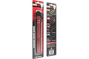 BARNETT King Rat Slingshots Magnum Power Band Gummi Elastisches Slingshot Ersatzband mit Ledertasche