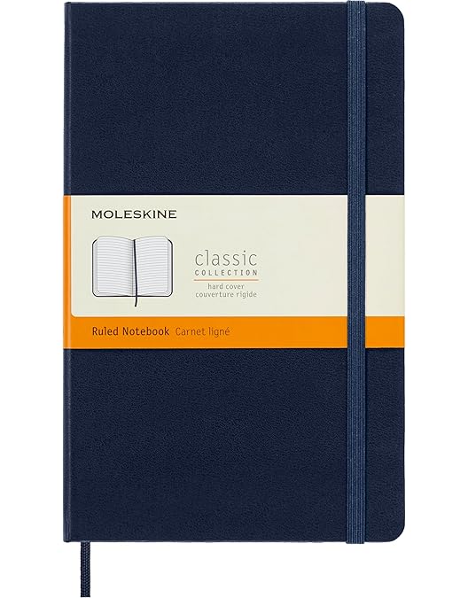 Moleskine Notebook, Medium, Ruled, Black, Hard Cover (4.5 x 7