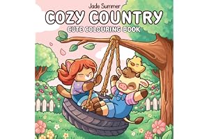 Cozy Country: A Cute and Simple Colouring Book for Adults and Teens Filled With Adorable Animals and Easy-to-Colour Scenes fo