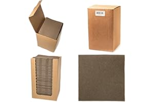 Alvotex CHIC Airlaid 100 Coctailservietten, 1/4 Falten Stoffähnlich, Hochwertige Einwegserviette, Braun, 20x20 cm